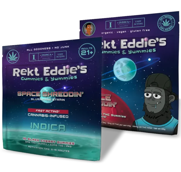 Space Shreddin Slurricane - Indica - Delta 9 THC Gummies - family pic