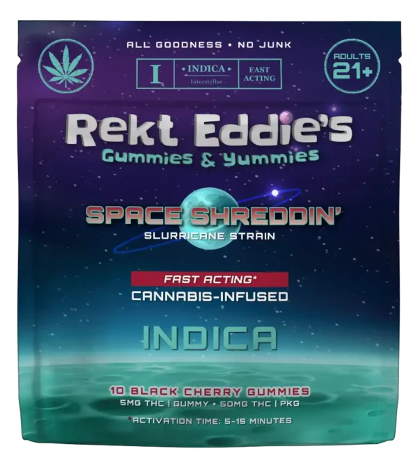 Space Shreddin Slurricane - Indica - Delta 9 THC Gummies - space - front