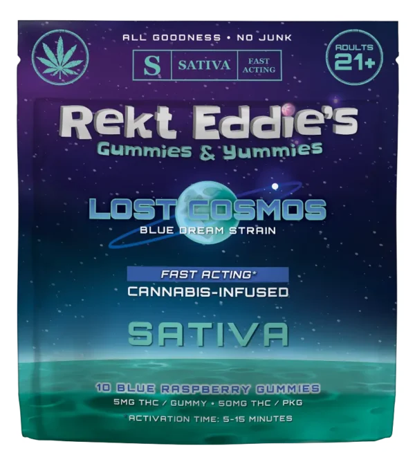 Lost Cosmos Blue Dream - Sativa - Fast Acting Delta 9 THC Gummies - SPACE - front