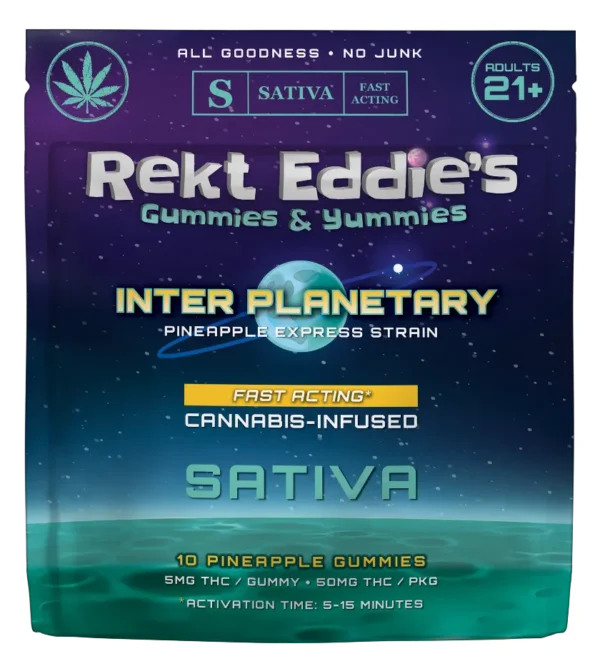 Inter Planetary Pineapple Express - Sativa - Delta 9 THC Gummies - space - front