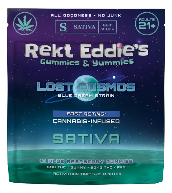 Lost Cosmos Blue Dream - Sativa - Fast Acting Delta 9 THC Gummies - SPACE - front