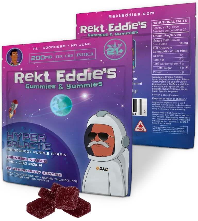 Hyper Galactic Granddaddy Purple - Indica - Fast Acting Delta 9 THC Gummies - 10mg - family pic